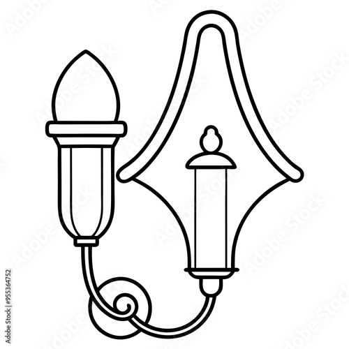 Wall Sconce Art Vector