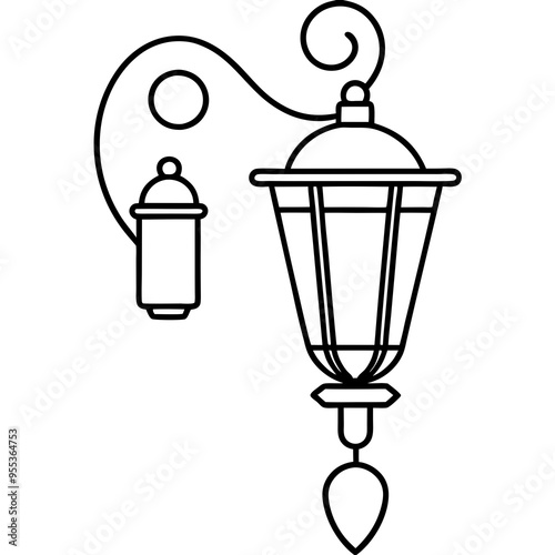 Wall Sconce Art Vector