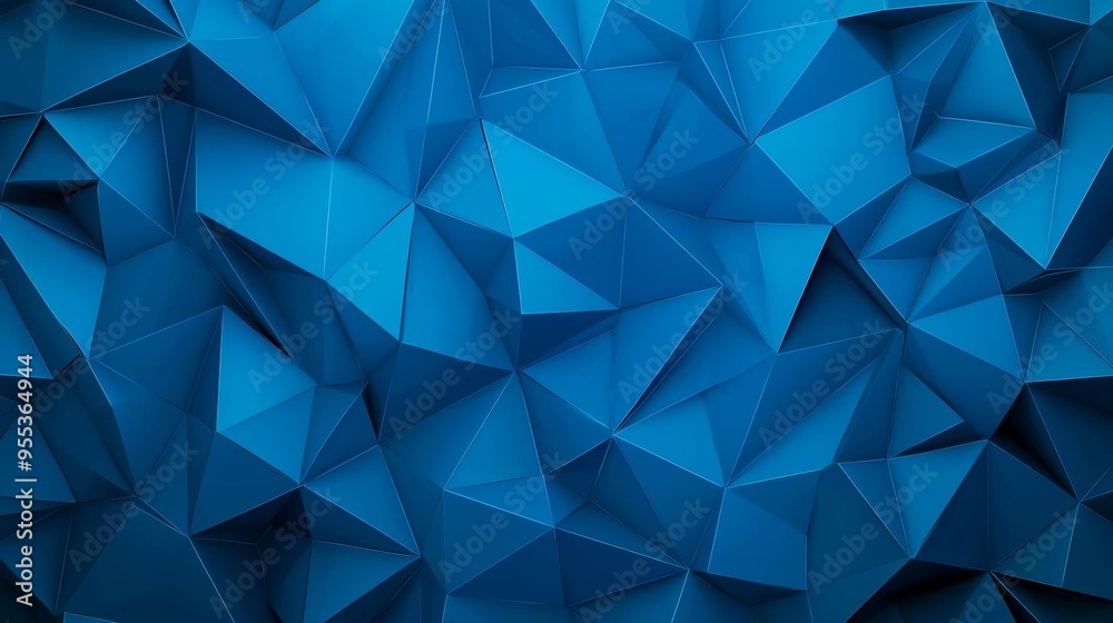 Abstract blue polygonal background with sharp geometric shapes, representing modern technology and innovation Abstract blue polygonal background with sharp geometric shapes, representing modern technology and innovation