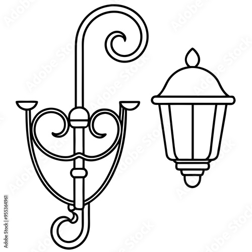 Wall Sconce Art Vector