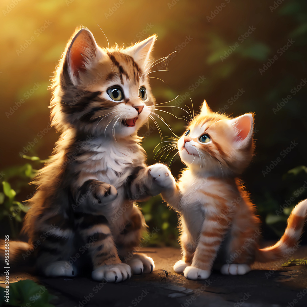 cat and kitten cat and kitten