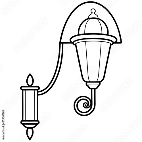 Wall Sconce Art Vector