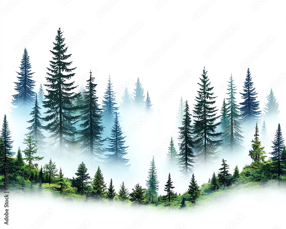 A serene forest landscape with mist rolling through pine trees, creating a tranquil and peaceful atmosphere for nature lovers. A serene forest landscape with mist rolling through pine trees, creating a tranquil and peaceful atmosphere for nature lovers.