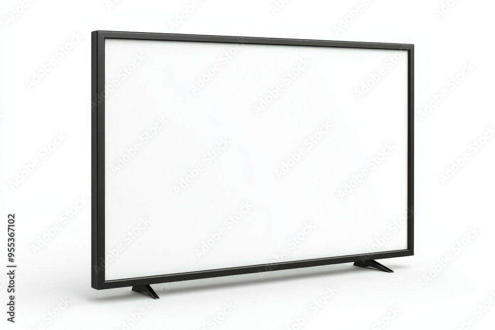 TV screen mockup on isolated background created with Generative AI TV screen mockup on isolated background created with Generative AI