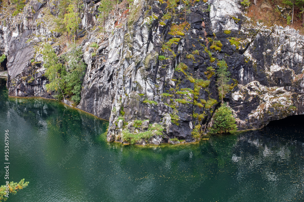 Mountain Park Ruskeala Marble Quarry, Karelia, marble, nature. Mountain Park Ruskeala Marble Quarry, Karelia, marble, nature.