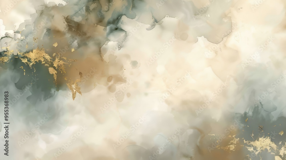 Watercolor beige and gold brush texture background Watercolor beige and gold brush texture background