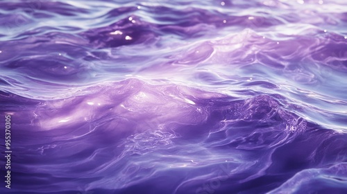 Watercolor illustration of an electric purple abstract design background featuring rippling water with purple light