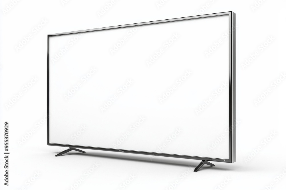 TV screen mockup on isolated background created with Generative AI TV screen mockup on isolated background created with Generative AI