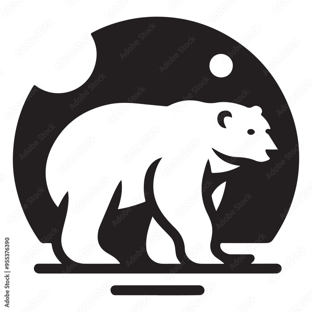 Obraz premium A pig silhouette in black and white on a white background