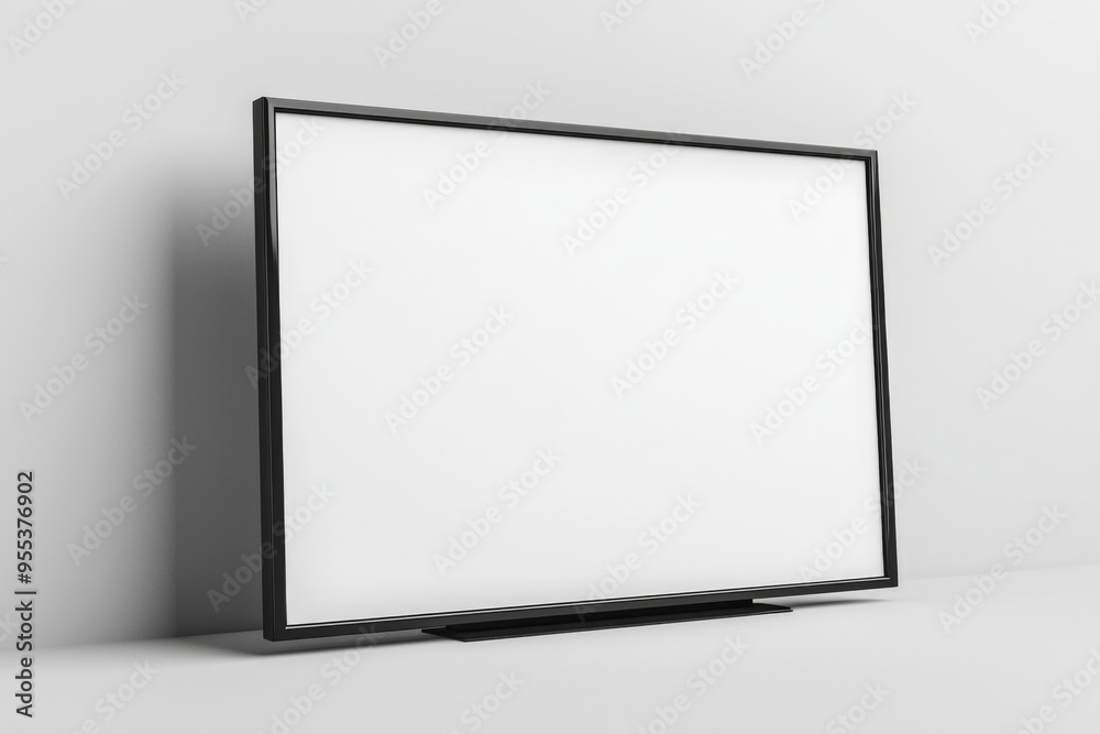 TV screen mockup on isolated background created with Generative AI TV screen mockup on isolated background created with Generative AI