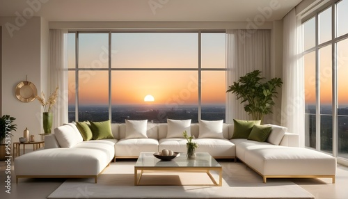 Photo interior modern design room 3d illustration