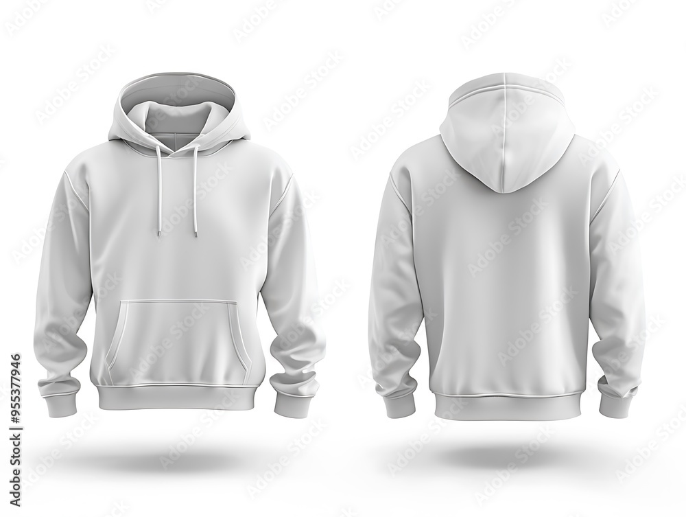 front and back of white sweatshirts on white background front and back of white sweatshirts on white background