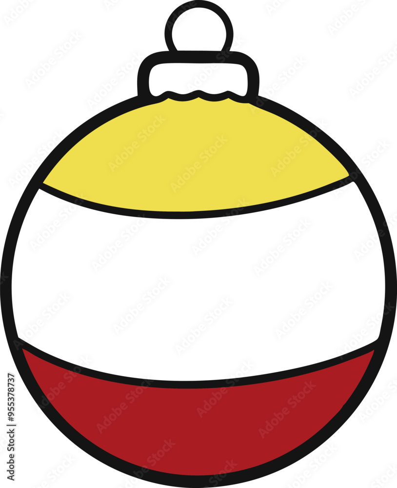 Obraz premium Christmas ball vector illustration art
