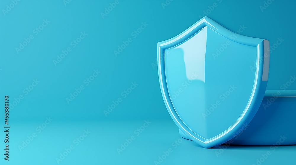 Blue shield symbolizing protection and security on a solid blue background, representing safety, defense, and guard in a modern design. Blue shield symbolizing protection and security on a solid blue background, representing safety, defense, and guard in a modern design.