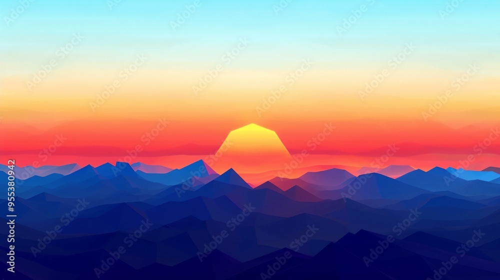 a colorful sunset over a mountain range a colorful sunset over a mountain range