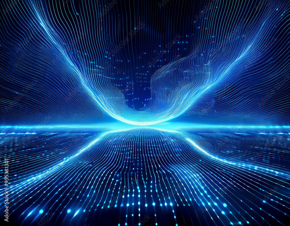 Dynamic Blue Electric Pulses Futuristic Abstract Tech Background with Vibrant Glowing Energy Dynamic Blue Electric Pulses Futuristic Abstract Tech Background with Vibrant Glowing Energy