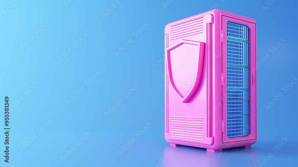 Bright pink outdoor portable restroom on a blue background, symbolizing hygiene, sanitation, and convenience in public facilities. Bright pink outdoor portable restroom on a blue background, symbolizing hygiene, sanitation, and convenience in public facilities.