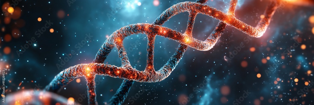 A colorful and abstract representation of a DNA double helix, symbolizing genetics, life, science, and technology. A colorful and abstract representation of a DNA double helix, symbolizing genetics, life, science, and technology.