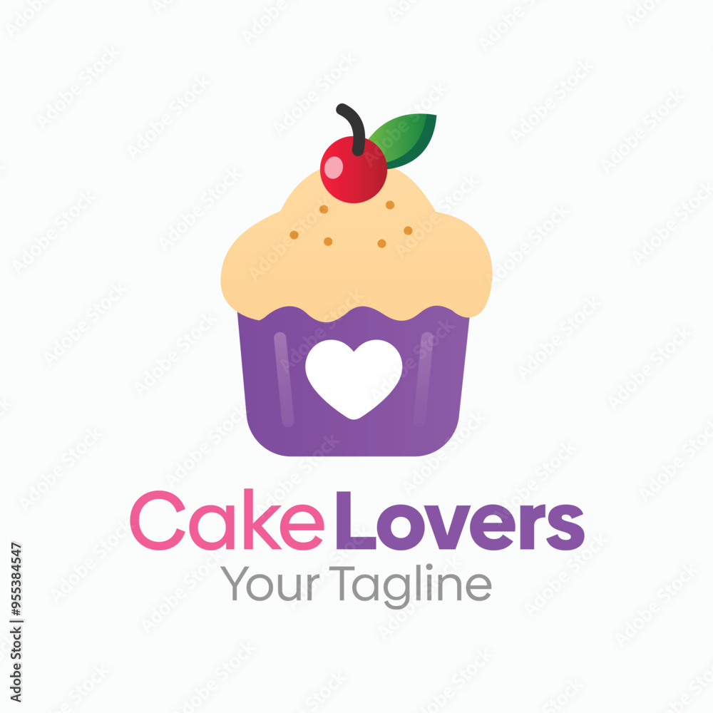 Cake Lovers Logo Design Template. Good for Business, Agency, Community and Organization Cake Lovers Logo Design Template. Good for Business, Agency, Community and Organization