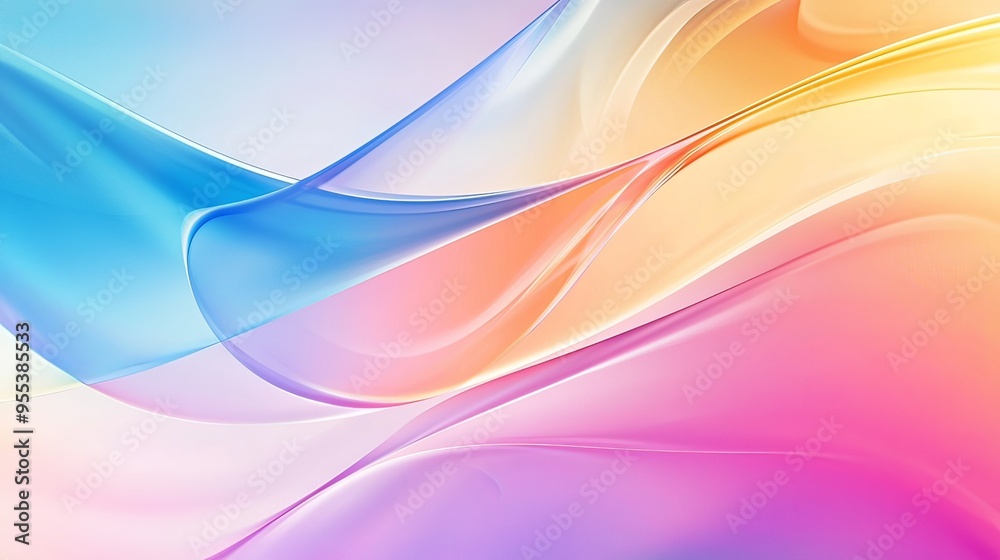 Fototapeta premium Captivating Abstract Background with Smooth Gradient Waves and Flowing Curves