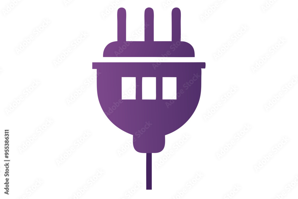 Electric plug icon design Electric plug icon design