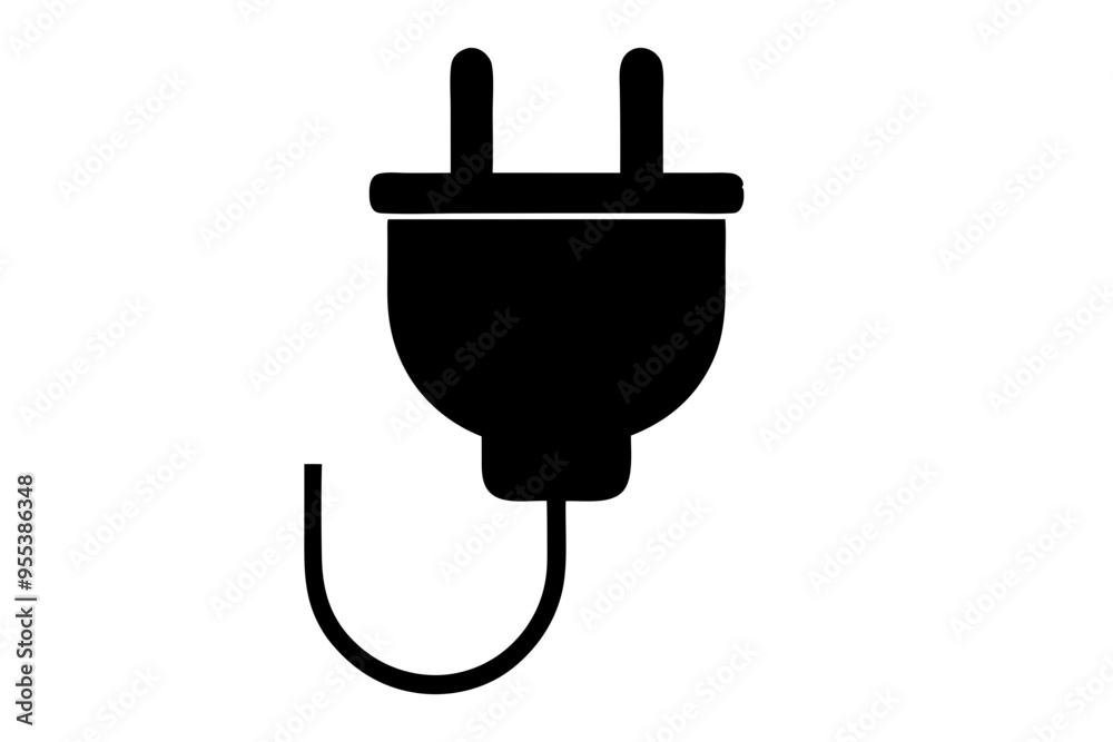 Electric plug icon design Electric plug icon design