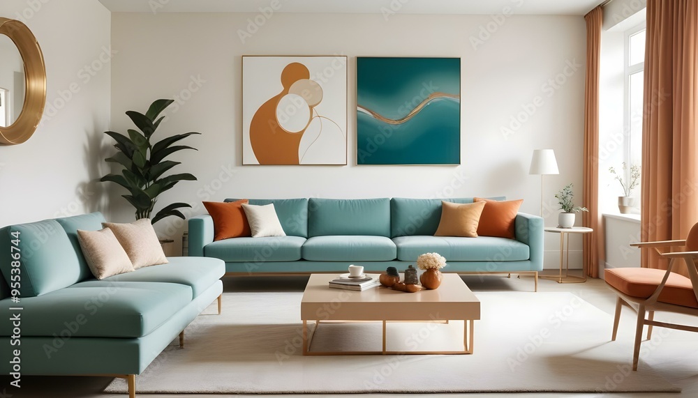 Photo interior modern design room 3d illustration Photo interior modern design room 3d illustration
