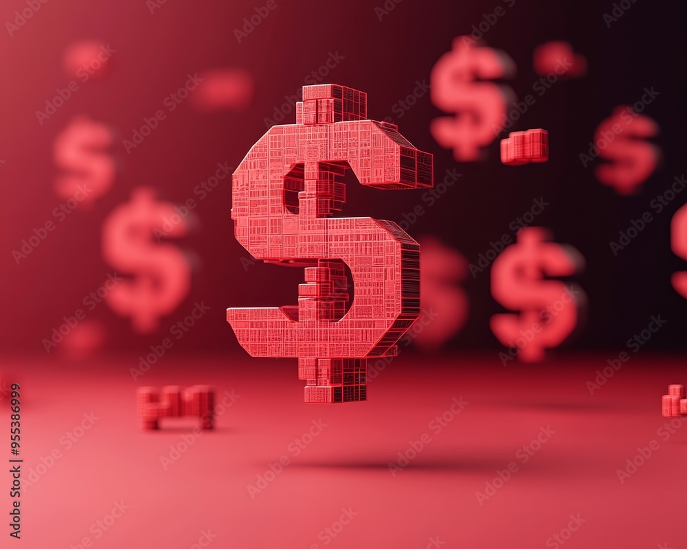 A large red dollar sign stands out against a red background with smaller dollar signs scattered around it. A large red dollar sign stands out against a red background with smaller dollar signs scattered around it.