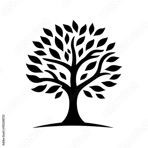 Tree Logo Iconic Silhouette Art png