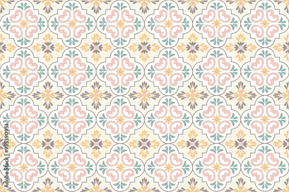 Abstract pastel ethnic art, Damask design, Tribal seamless patterns, Fabric patterns, Clothing, Aztec geometric art prints, Covers, Folk embroidery, Carpet designs, Wallpaper, Wraps. Abstract pastel ethnic art, Damask design, Tribal seamless patterns, Fabric patterns, Clothing, Aztec geometric art prints, Covers, Folk embroidery, Carpet designs, Wallpaper, Wraps.