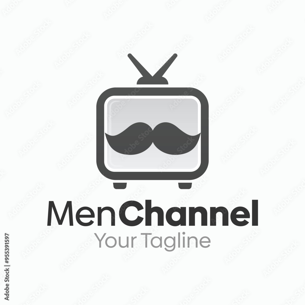 Men Channel Logo Design Template. Good for Business, Agency, Community and Organization Men Channel Logo Design Template. Good for Business, Agency, Community and Organization