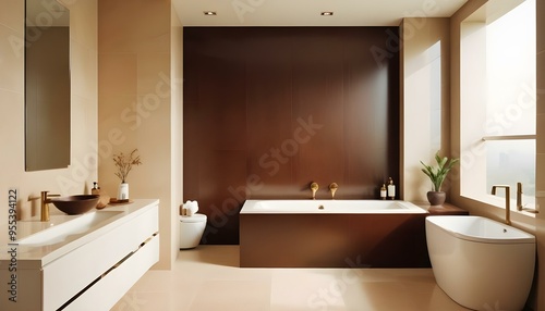 Photo interior modern design room 3d illustration