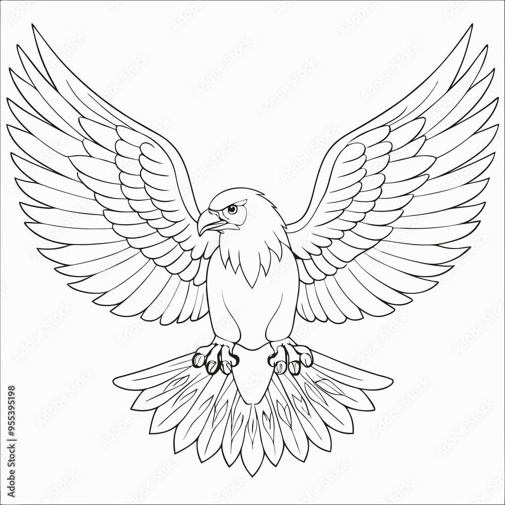 Soaring Eagle line art Soaring Eagle line art