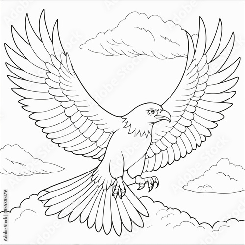 Soaring Eagle line art