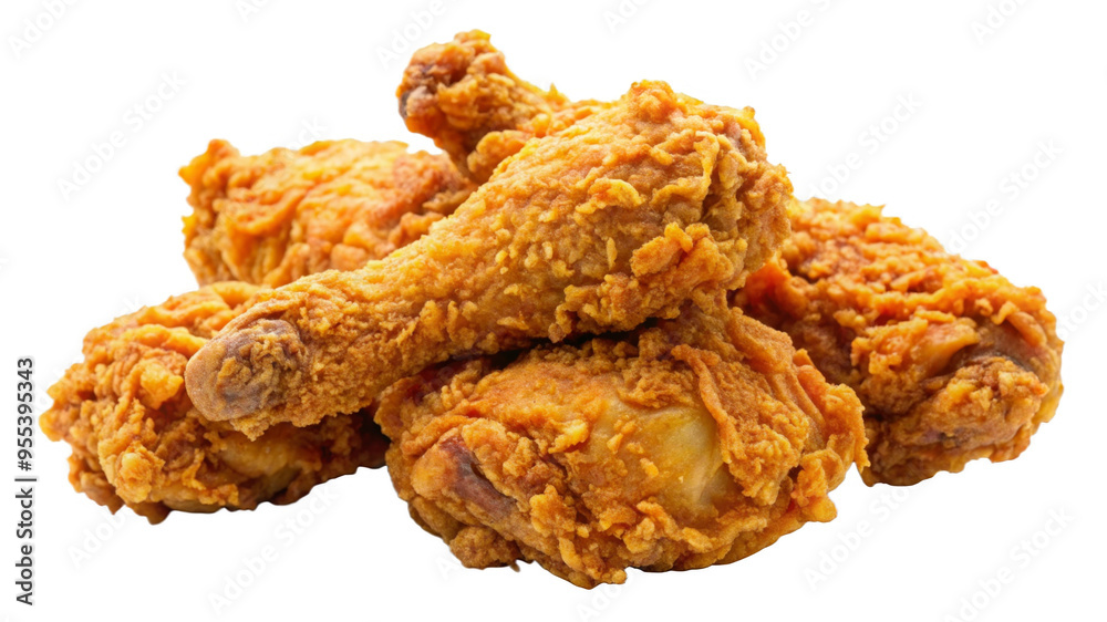 fried chicken on transparent background. fried chicken on transparent background.