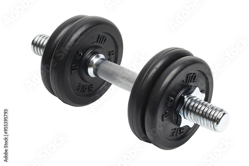 Dumbbell for bodybuilding on transparent background