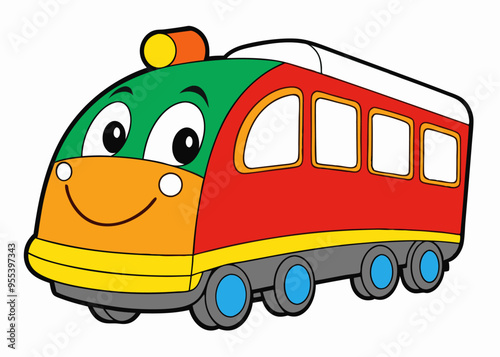 Train Cartoon vector illustration