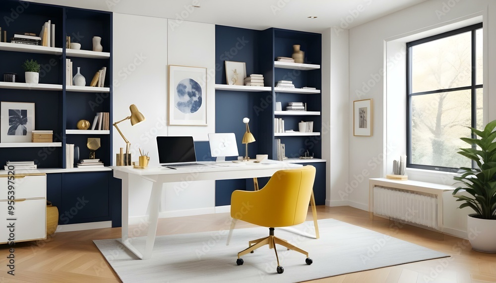 Photo interior modern design room 3d illustration