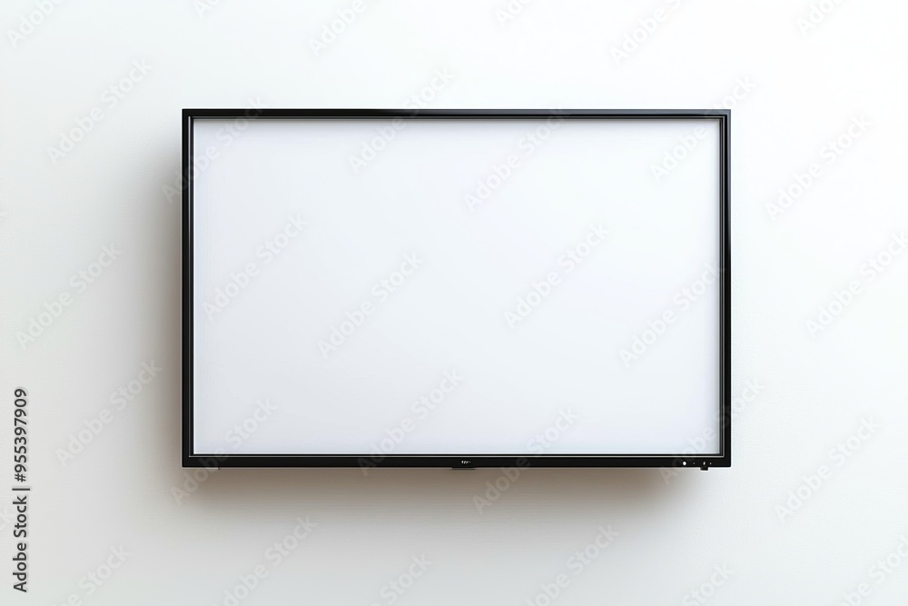 TV screen mockup on isolated background created with Generative AI TV screen mockup on isolated background created with Generative AI
