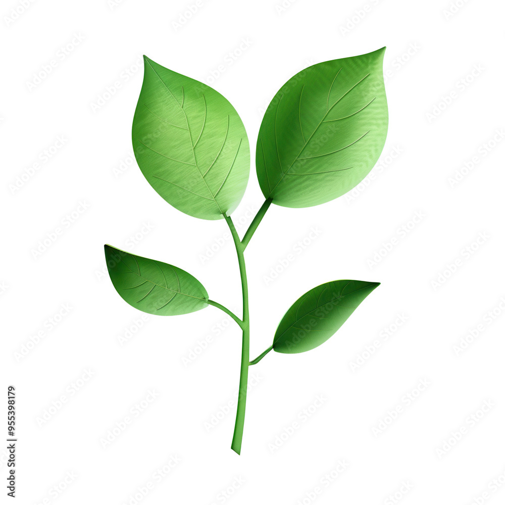 Fresh green leaves on a stem, showcasing natural beauty and growth. Ideal for botanical, nature, and eco-friendly stock photos. Fresh green leaves on a stem, showcasing natural beauty and growth. Ideal for botanical, nature, and eco-friendly stock photos.
