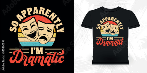 Funny Theater Director Retro Vintage Theater T-shirt Design
