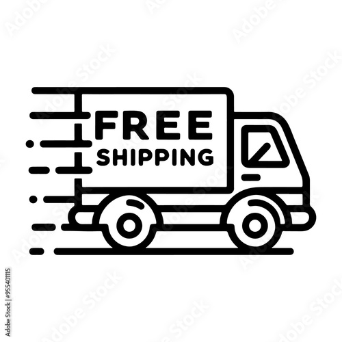 Free Shipping Truck icon Design