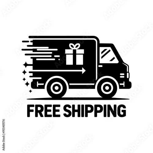 Free Shipping Truck icon Design