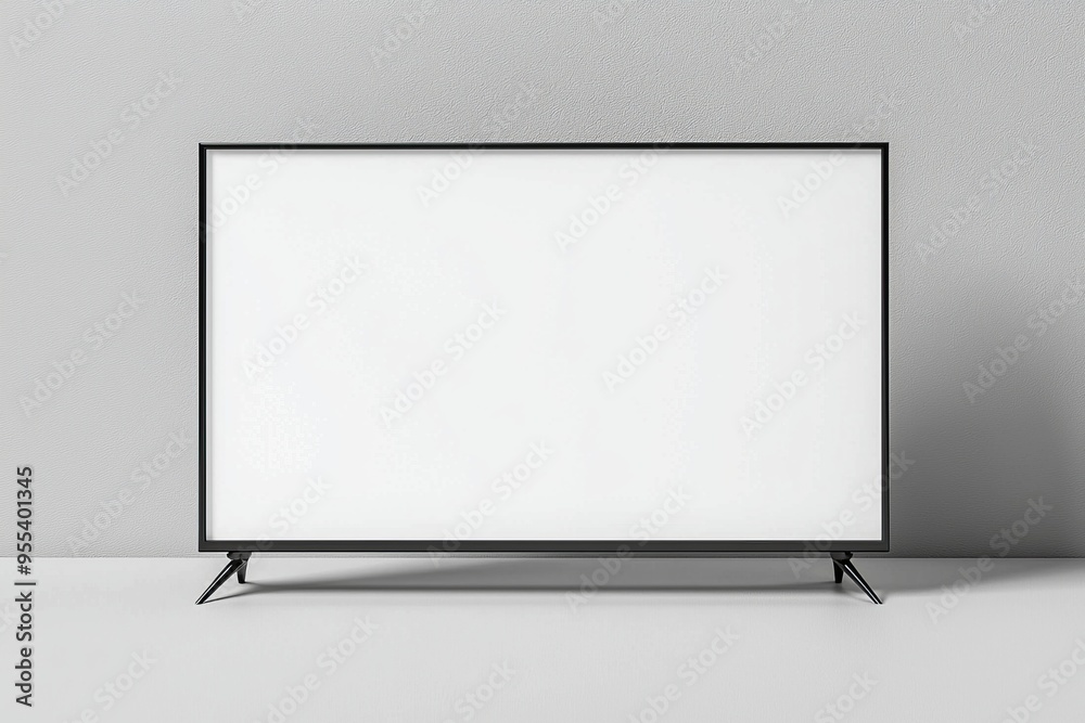 TV screen mockup on isolated background created with Generative AI TV screen mockup on isolated background created with Generative AI