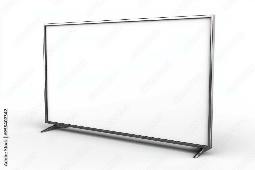 TV screen mockup on isolated background created with Generative AI TV screen mockup on isolated background created with Generative AI