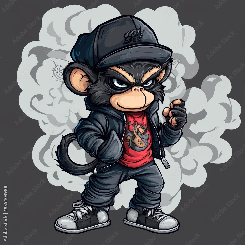 Cool Ape in a Leather Jacket Cool Ape in a Leather Jacket