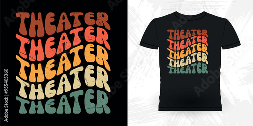 Funny Theater Director Retro Vintage Theater T-shirt Design
