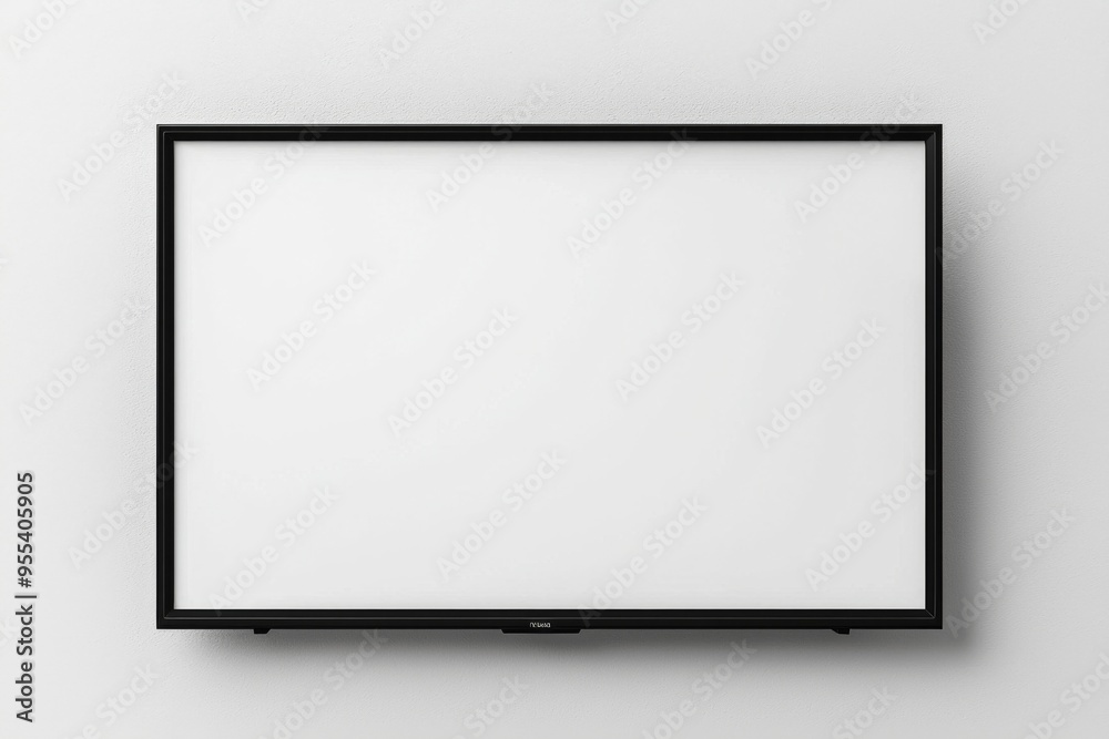 TV screen mockup on isolated background created with Generative AI TV screen mockup on isolated background created with Generative AI