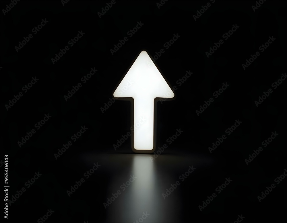 Fototapeta premium a red arrow pointing right on a matte black background create with ai
