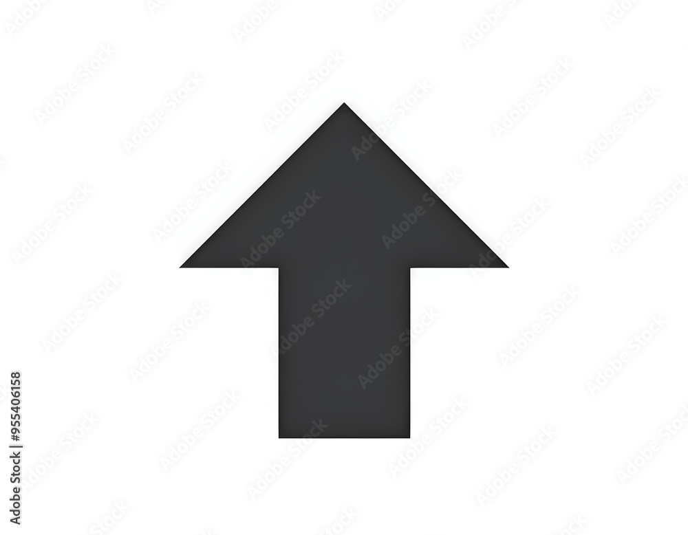 simple black arrow pointing upwards on a pure white background create with ai simple black arrow pointing upwards on a pure white background create with ai